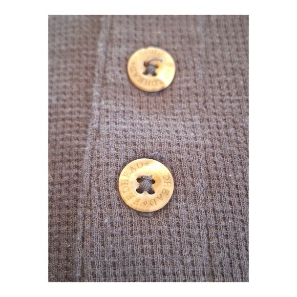 Redhead Thermal Four Button Henley 2XL Big & Tall Men XXL Blue with Brown Trim - Picture 4 of 14